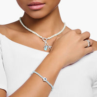 THOMAS SABO Jade Bead Flower Blue Stone Bracelet Bracelets Thomas Sabo 