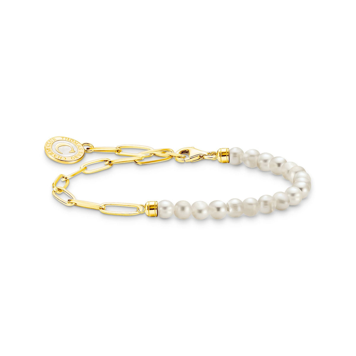 THOMAS SABO Member Charm Bracelet with Charmista Disc Gold Plated Bracelets THOMAS SABO Charmista 
