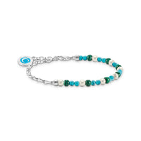 THOMAS SABO Member Charm Bracelet with Pearls, Malachite and Charmista Disc Silver Bracelets THOMAS SABO Charmista 