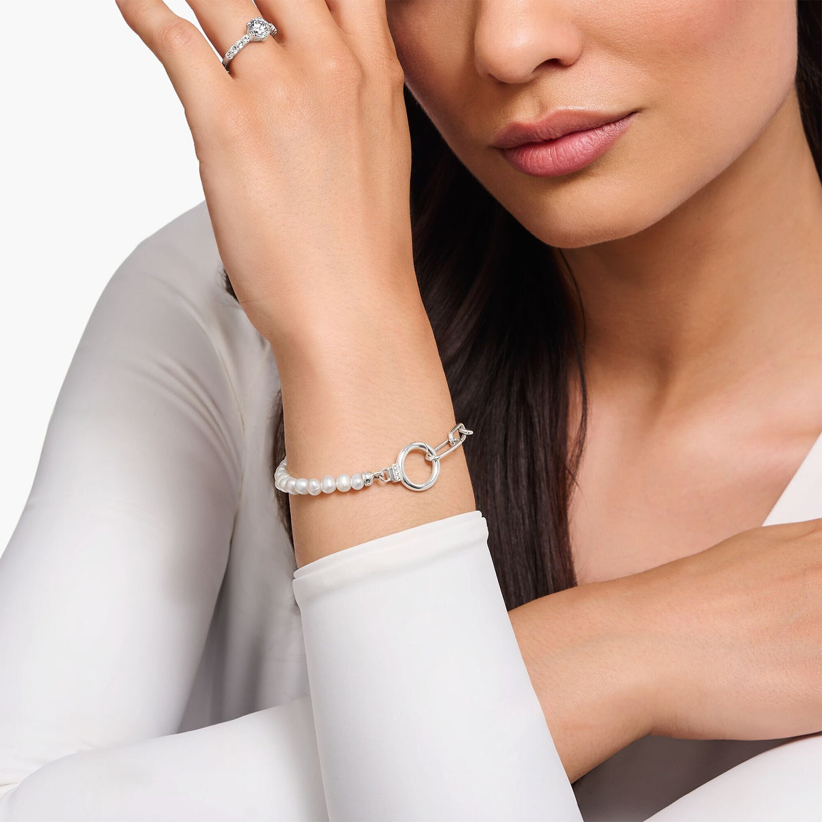 THOMAS SABO Silver Bracelet with Freshwater Cultured Pearls and Zirconia Bracelets Thomas Sabo 