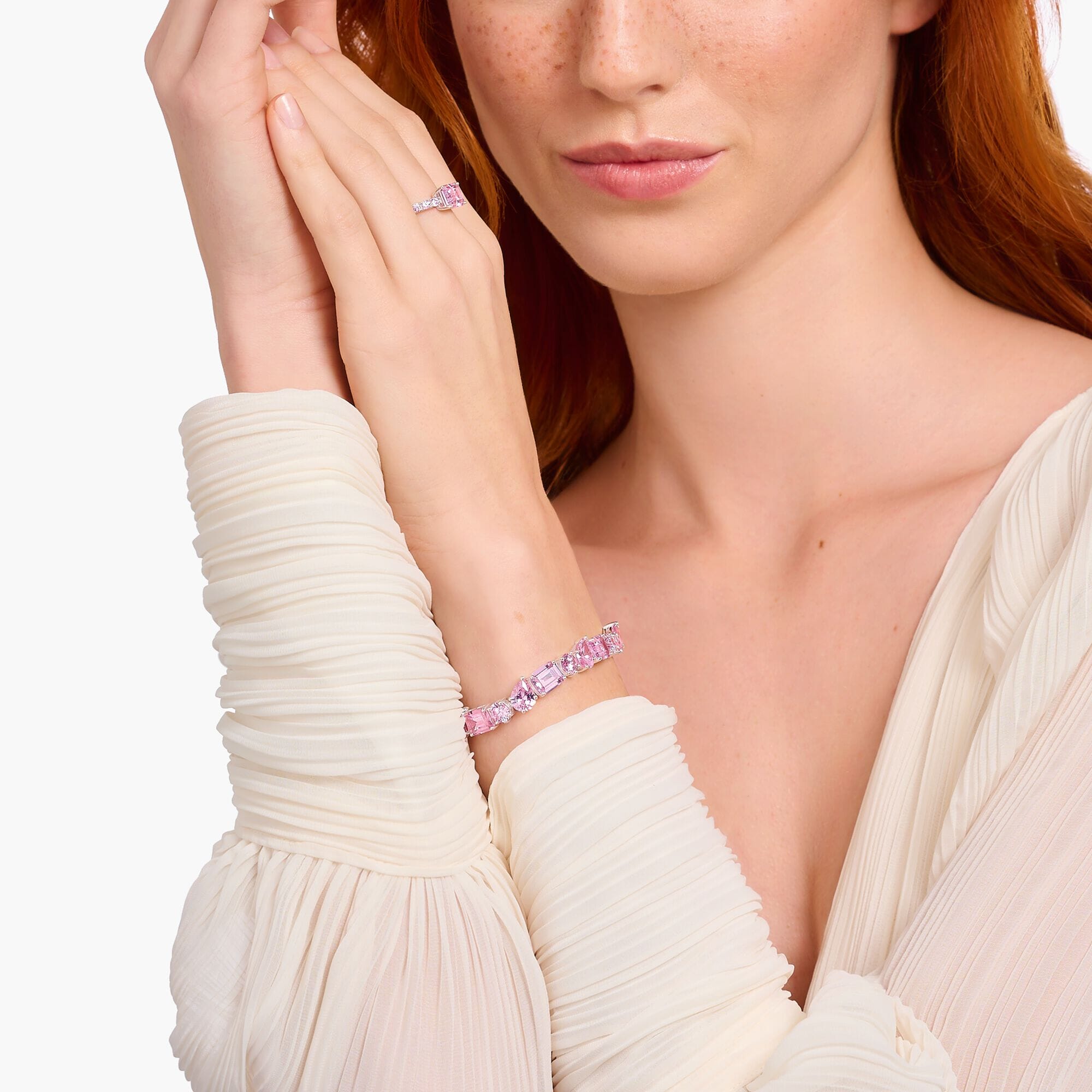THOMAS SABO Heritage Glam Pink Tennis Bracelet Bracelets THOMAS SABO 