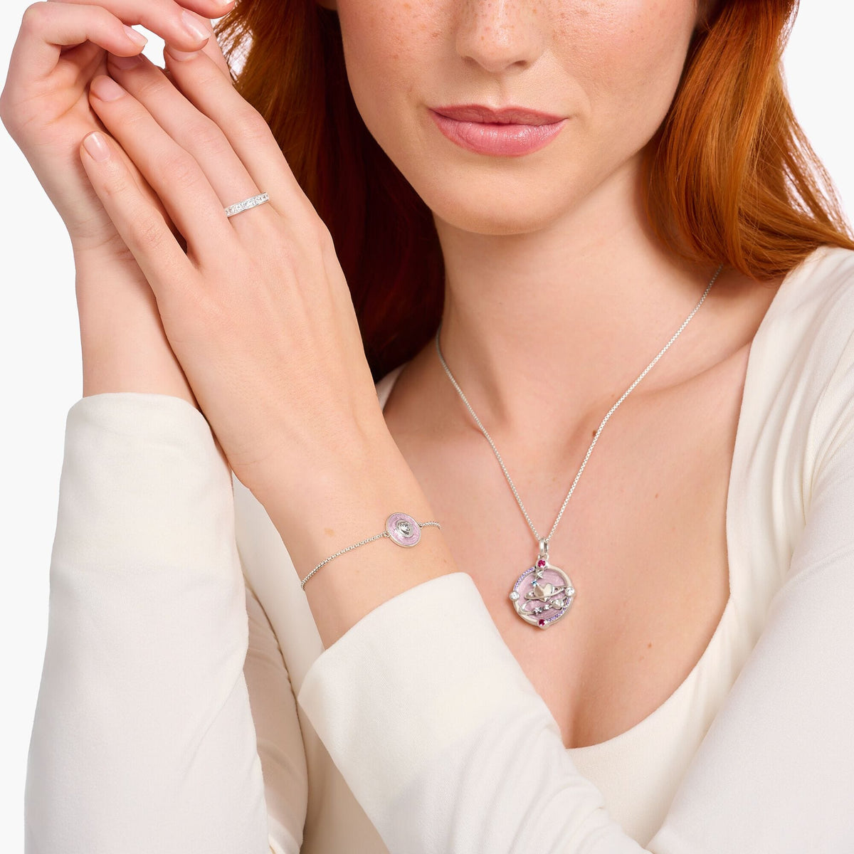 THOMAS SABO Bracelet with Heart Pink Bracelets THOMAS SABO 