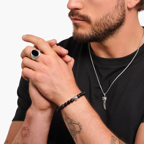 THOMAS SABO Beads Bracelet Made from Obsidian Bracelets THOMAS SABO 