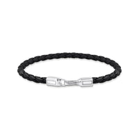 THOMAS SABO Bracelet with Braided, Black Leather Bracelets THOMAS SABO 