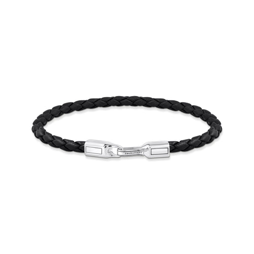 THOMAS SABO Bracelet with Braided, Black Leather Bracelets THOMAS SABO 