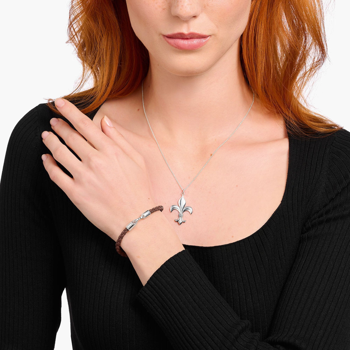 THOMAS SABO Bracelet with Braided, Brown Leather Bracelets THOMAS SABO 