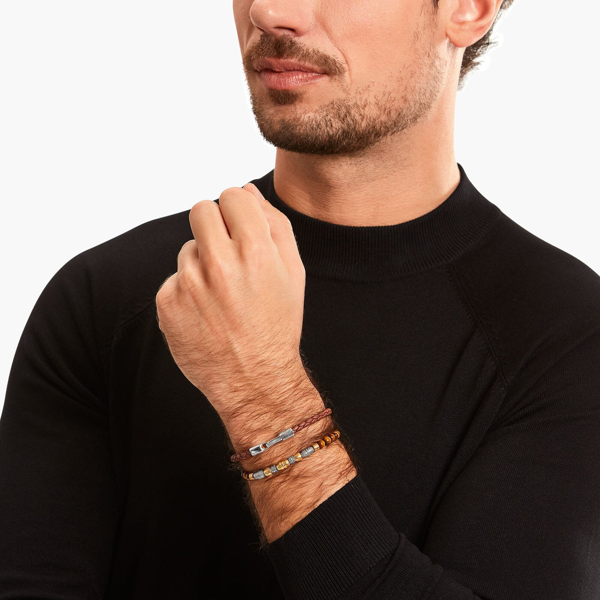 THOMAS SABO Bracelet with Braided, Brown Leather Bracelets THOMAS SABO 