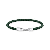 THOMAS SABO Bracelet with Braided, Green Leather Bracelets THOMAS SABO 