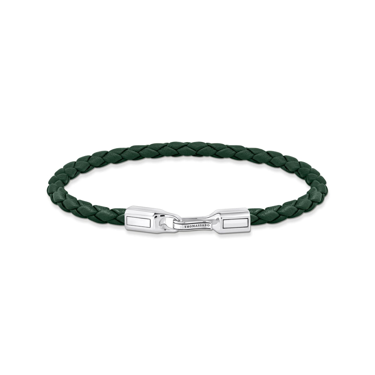 THOMAS SABO Bracelet with Braided, Green Leather Bracelets THOMAS SABO 
