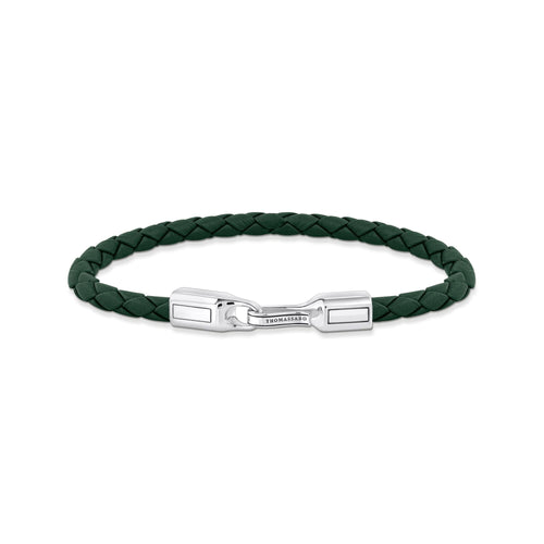 THOMAS SABO Green Leather Bracelet Bracelets THOMAS SABO 