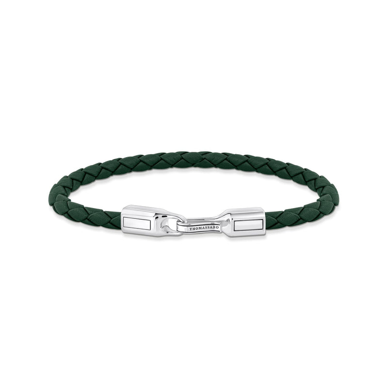 THOMAS SABO Green Leather Bracelet Bracelets THOMAS SABO 