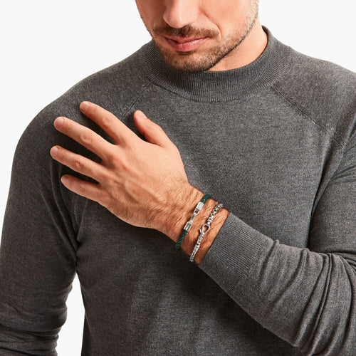THOMAS SABO Green Leather Bracelet Bracelets THOMAS SABO 