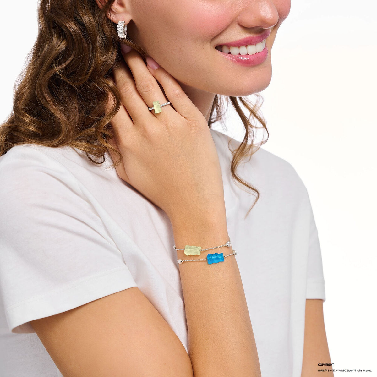 THOMAS SABO Bracelet with blue goldbears, freshwater pearl & zirconia Bracelets THOMAS SABO 