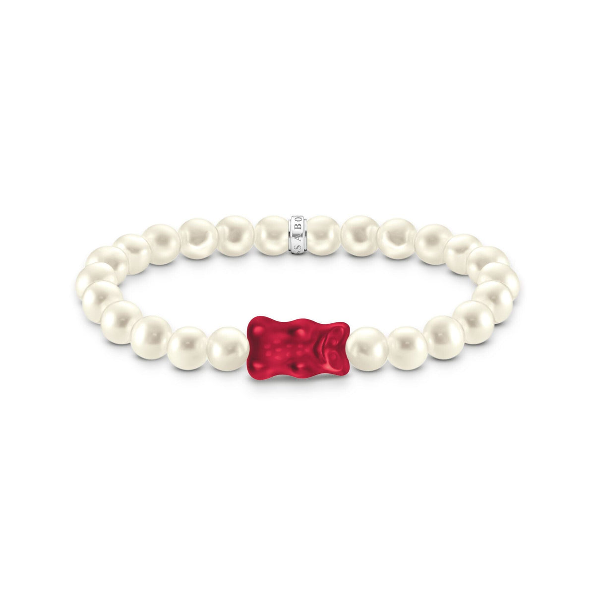 THOMAS SABO Pearl bracelet with red goldbears Bracelets THOMAS SABO 