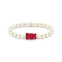 THOMAS SABO Pearl bracelet with red goldbears Bracelets THOMAS SABO 