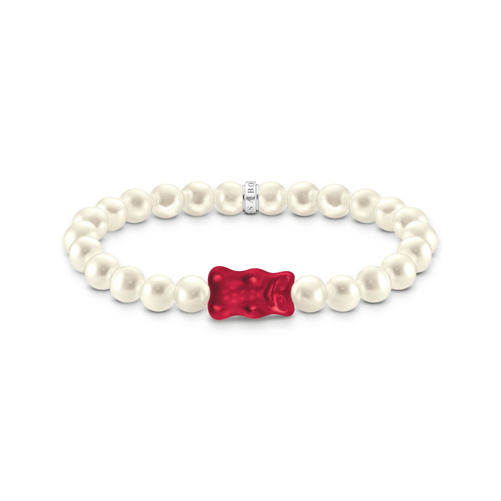 THOMAS SABO Pearl bracelet with red goldbears Bracelets THOMAS SABO 
