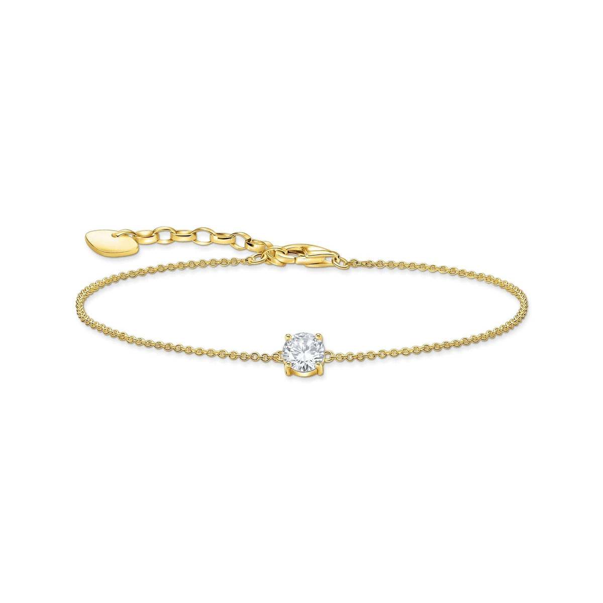 THOMAS SABO Bracelet with white zirconia pendant - gold Bracelets Thomas Sabo 