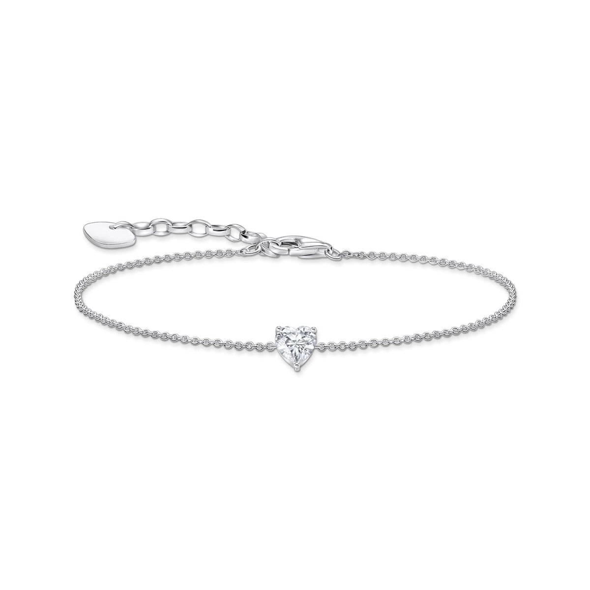 THOMAS SABO Bracelet with white heart-shaped pendant Bracelets Thomas Sabo 