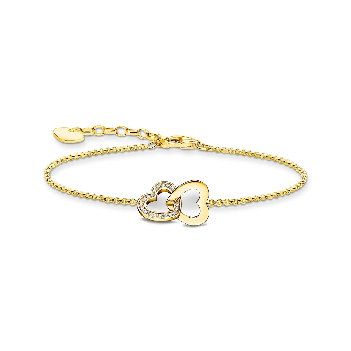 THOMAS SABO Bracelet with intertwined hearts pendant - gold Bracelets Thomas Sabo 