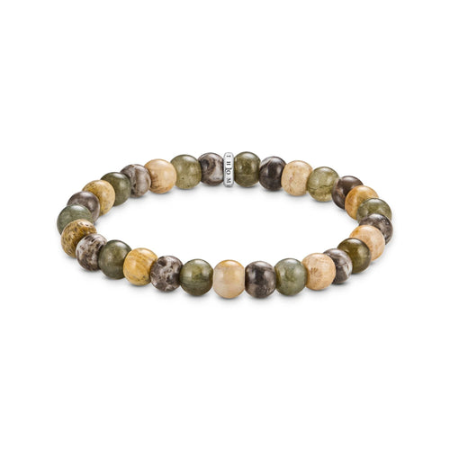 THOMAS SABO bracelet with labradorite and crocodile jasper beads Bracelets Thomas Sabo 