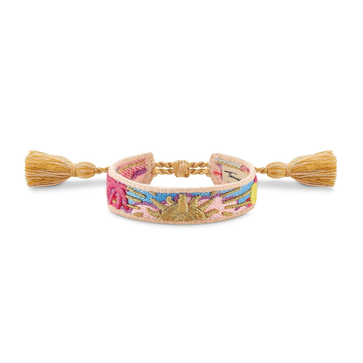 THOMAS SABO Bracelet with various ornaments in pink, blue, green & gold Accessories Thomas Sabo 