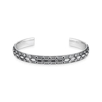 THOMAS SABO Bangle Crocodile Shell with Stones Silver Blackened Bangles Thomas Sabo 