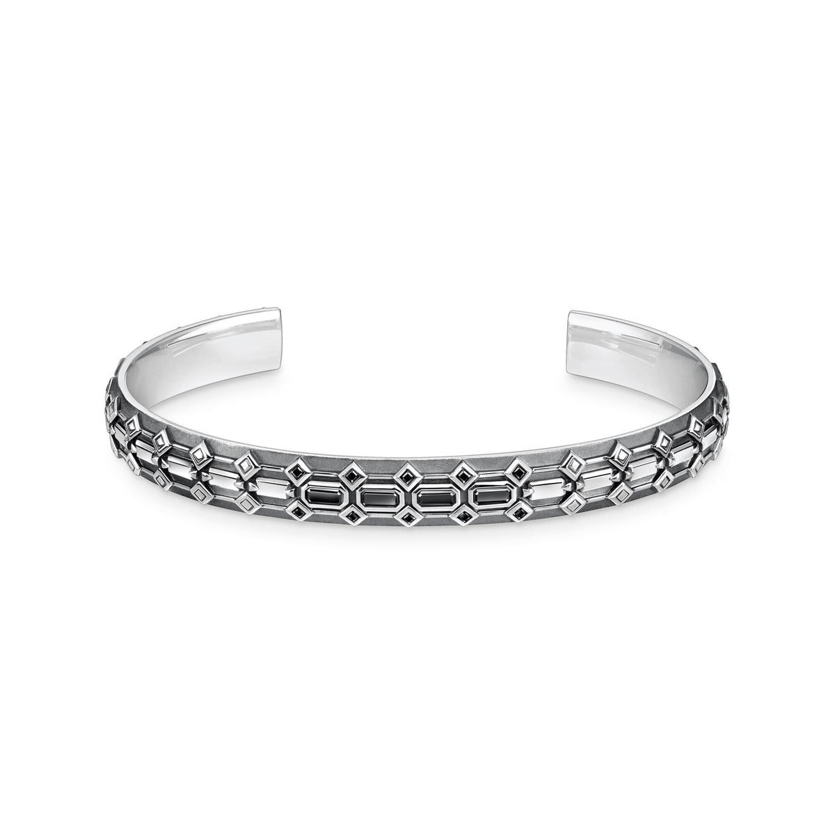 THOMAS SABO Bangle Crocodile Shell with Stones Silver Blackened Bangles Thomas Sabo 
