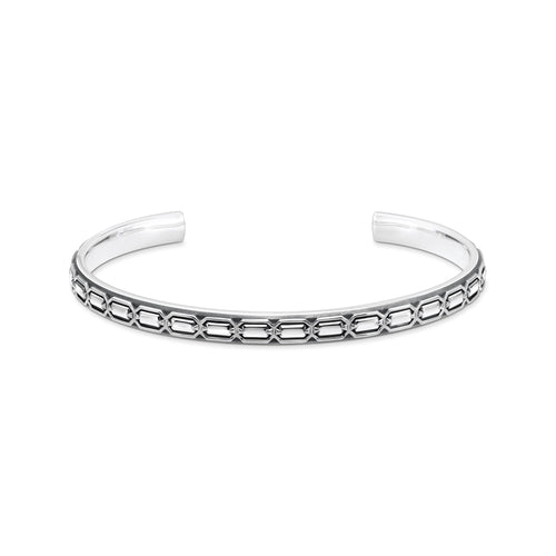 THOMAS SABO Bangle Narrow Crocodile Shell Silver Blackened Bangles Thomas Sabo 