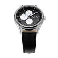 Armani Exchange Multifunction Black Leather Watch AX1872 Watches Armani Exchange 