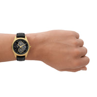 Armani Exchange Multifunction Black Leather Watch AX1876 Watches Armani Exchange 