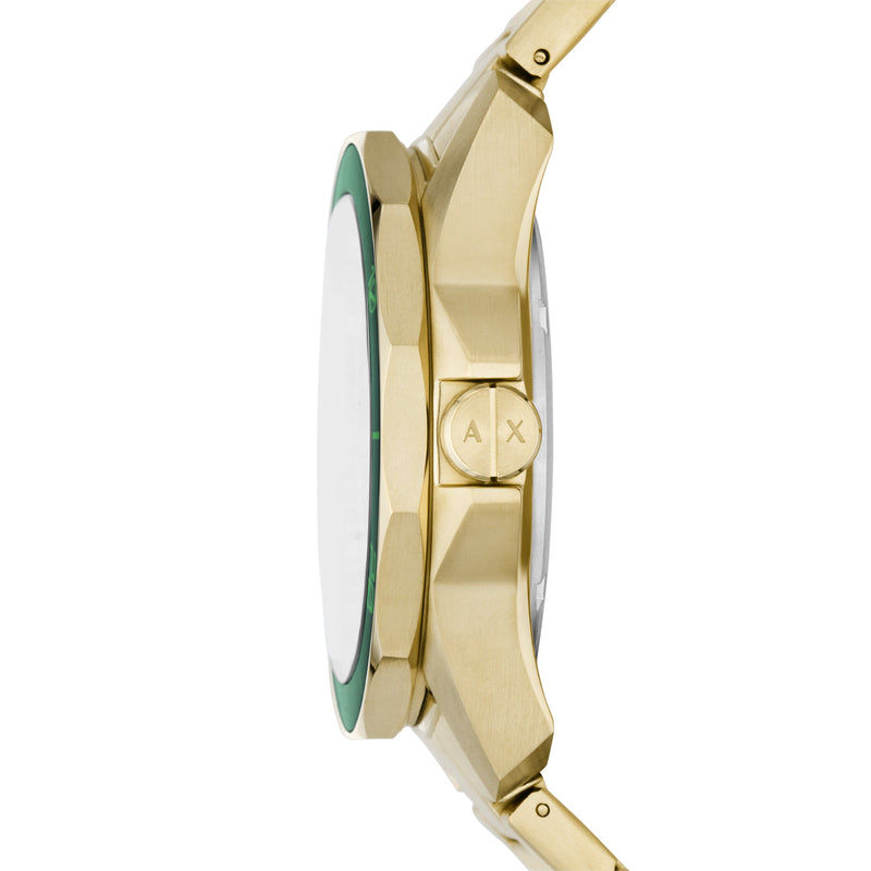 Armani Exchange Three-Hand Date Gold-Tone Stainless Steel Watch AX1951 Watches Armani Exchange 