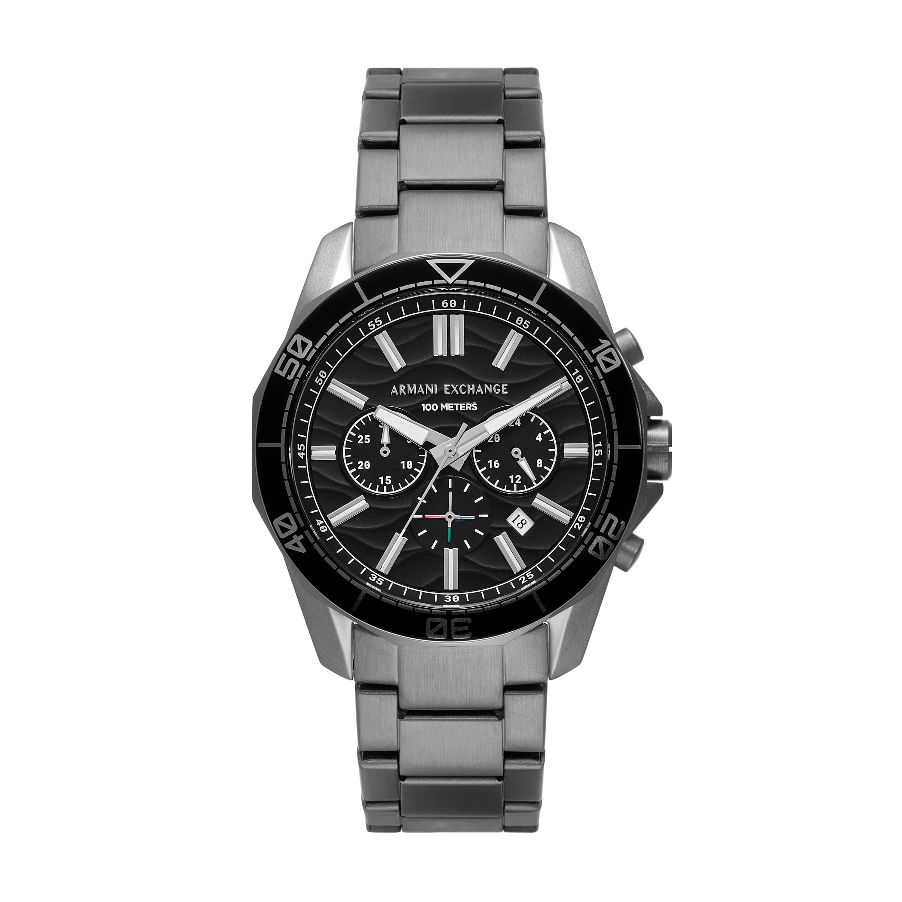 Armani Exchange Chronograph Gunmetal Stainless Steel Watch