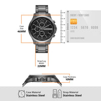 Armani Exchange Chronograph Gunmetal Stainless Steel Watch AX2454 Watches Armani Exchange 