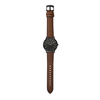 Armani Exchange Cayde Black and Brown Leather Watch AX2706 Watches Armani Exchange 