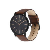 Armani Exchange Cayde Black and Brown Leather Watch AX2706 Watches Armani Exchange 
