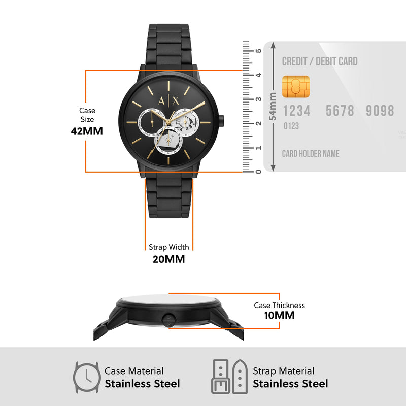 Armani Exchange Cayde Black Men's Watch AX2748 Watches Armani Exchange 