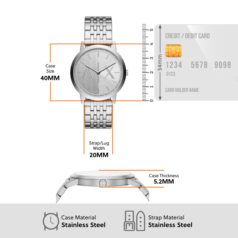 Armani Exchange Two-Hand Stainless Steel Watch AX2870 Watches Armani Exchange 