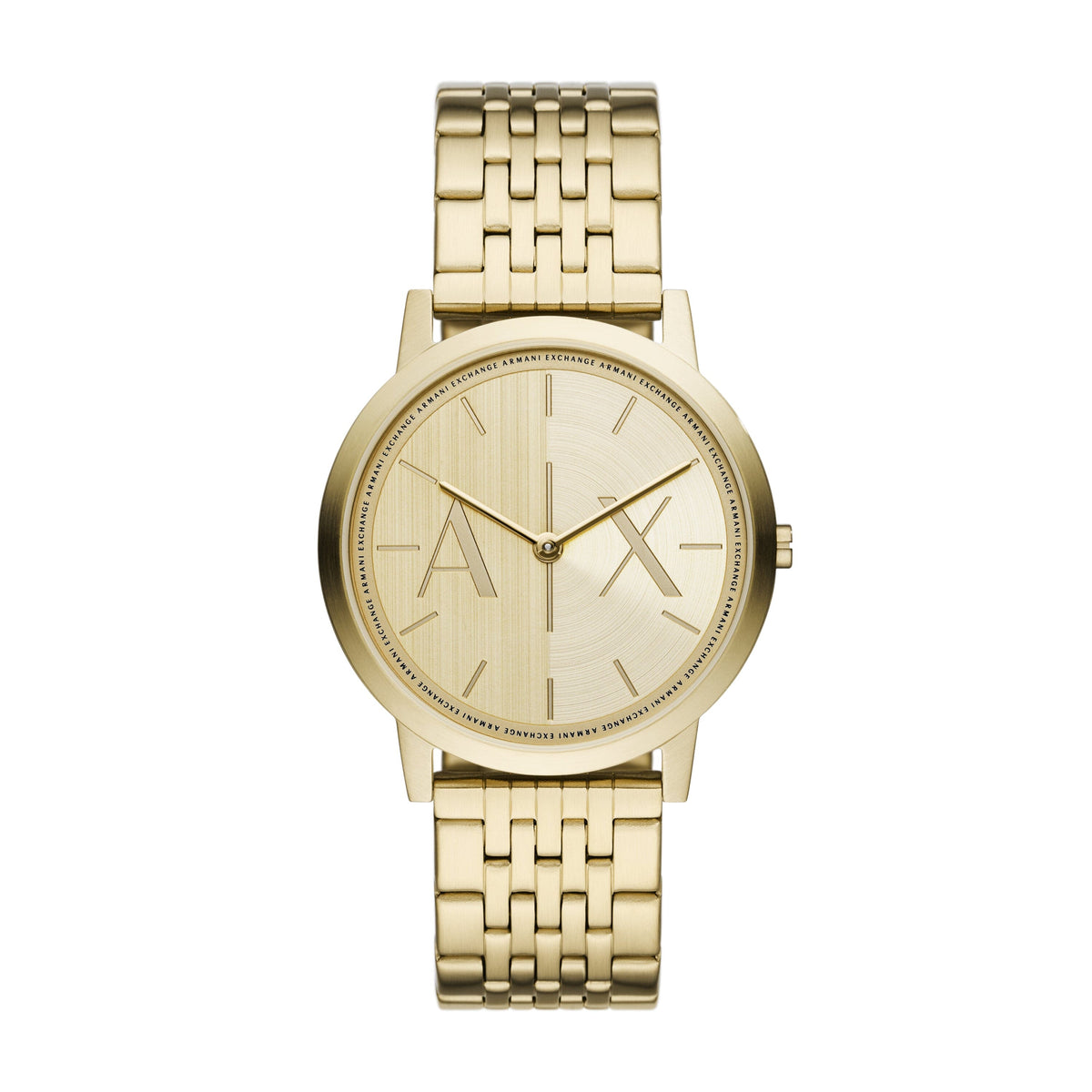 Armani Exchange Two-Hand Gold-Tone Stainless Steel Watch AX2871 Watches Armani Exchange 