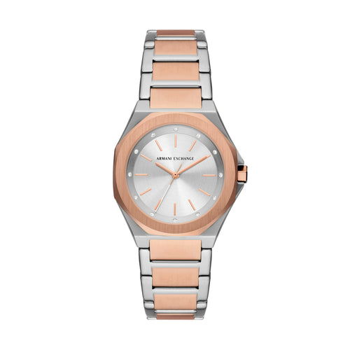 Armani Exchange Three-Hand Two-Tone Stainless Steel Watch AX4607 Watches Armani Exchange 