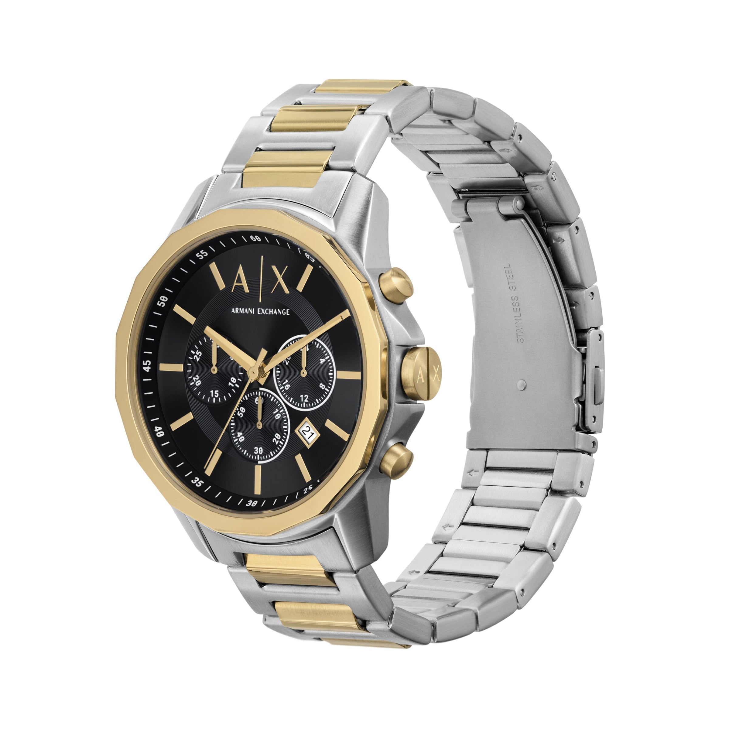 Armani Exchange Chronograph Two-Tone Stainless Steel Watch and Bracelet Set AX7148SET Watches Armani Exchange 