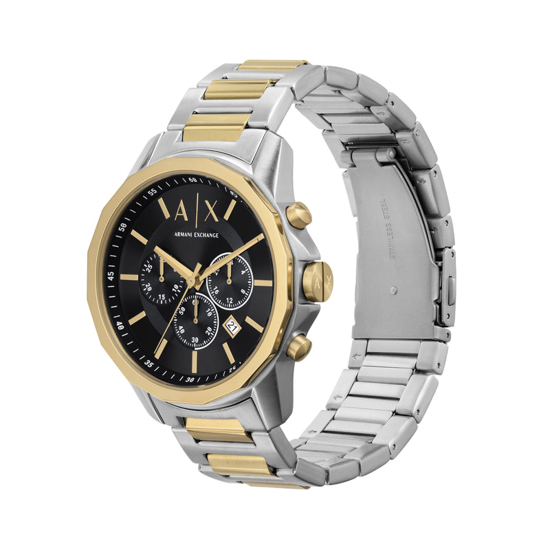 Armani Exchange Chronograph Two-Tone Stainless Steel Watch and Bracelet Set AX7148SET Watches Armani Exchange 