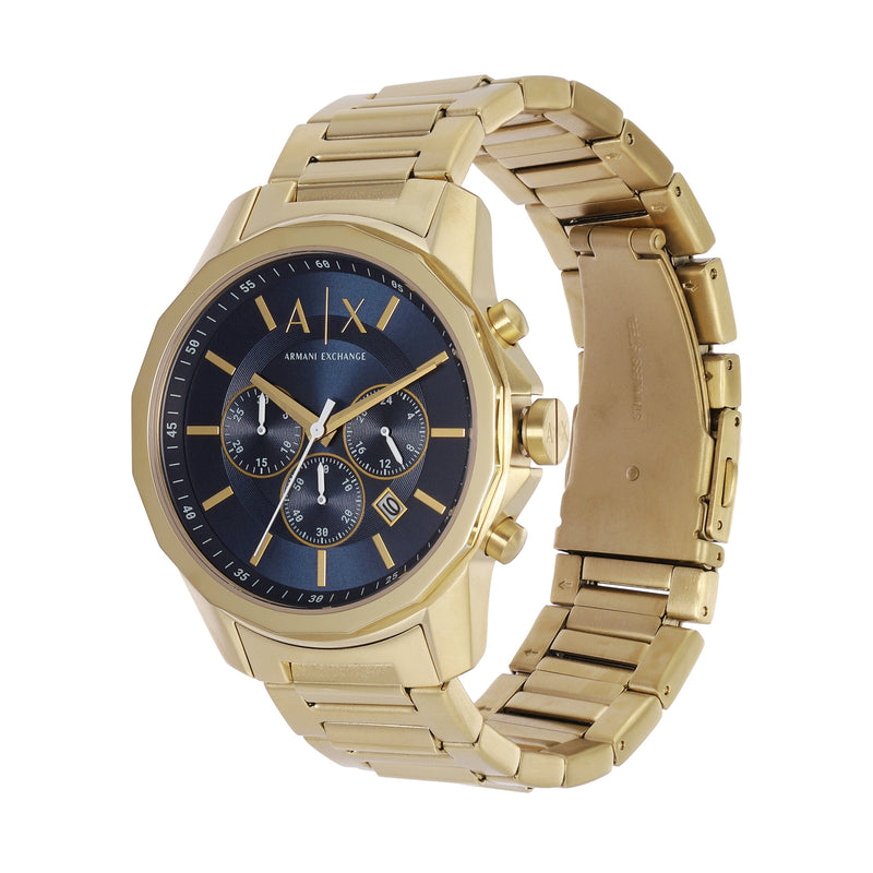 Armani Exchange Chronograph Gold-Tone Stainless Steel Watch and Bracelet Set AX7151SET Watches Armani Exchange 