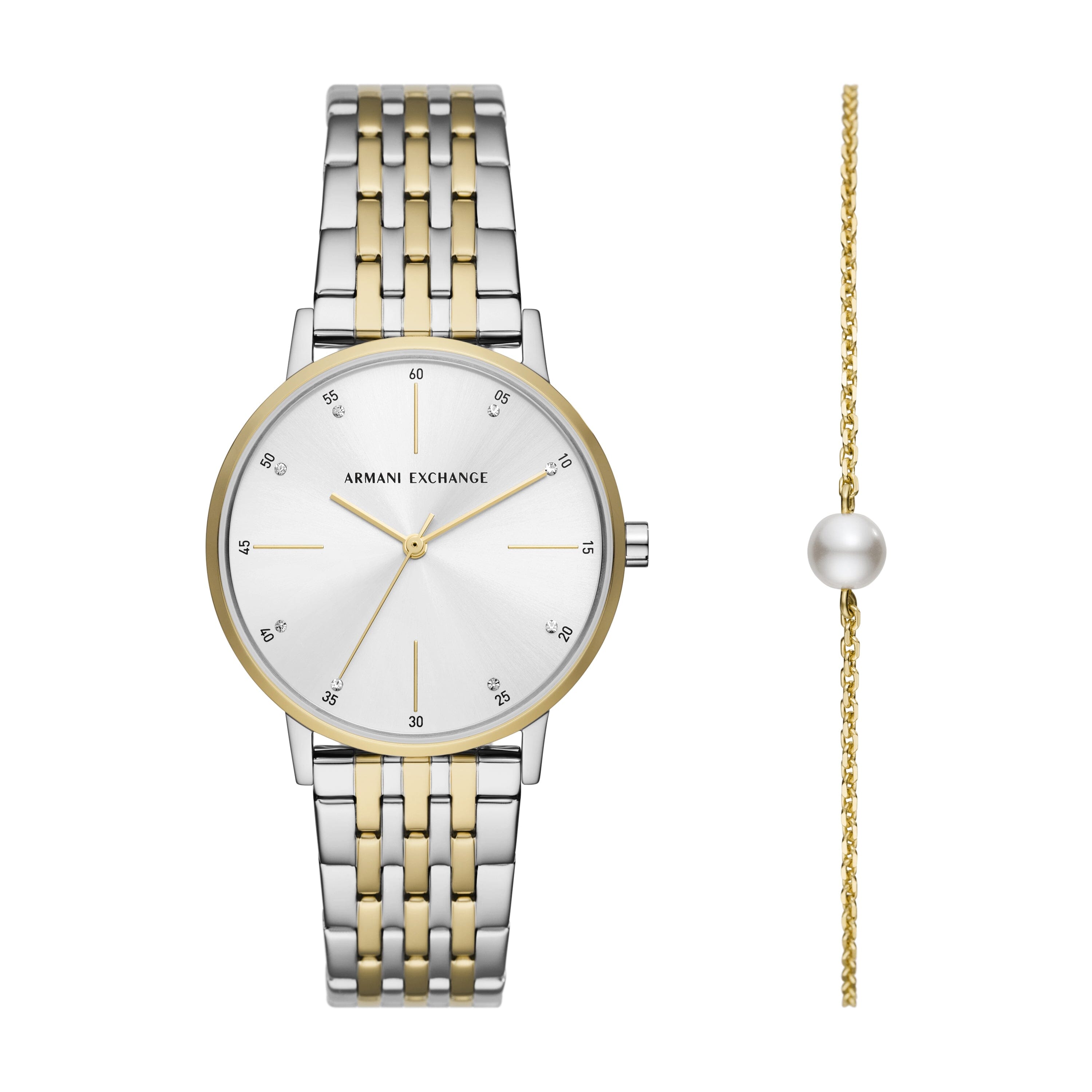 Armani Exchange Three-Hand Two-Tone Stainless Steel Watch