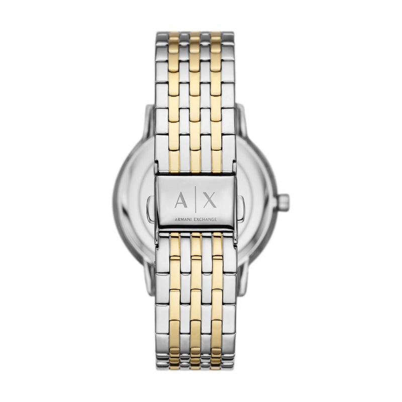 Armani Exchange Three-Hand Two-Tone Stainless Steel Watch and Bracelet Set AX7156SET Watches Armani Exchange 
