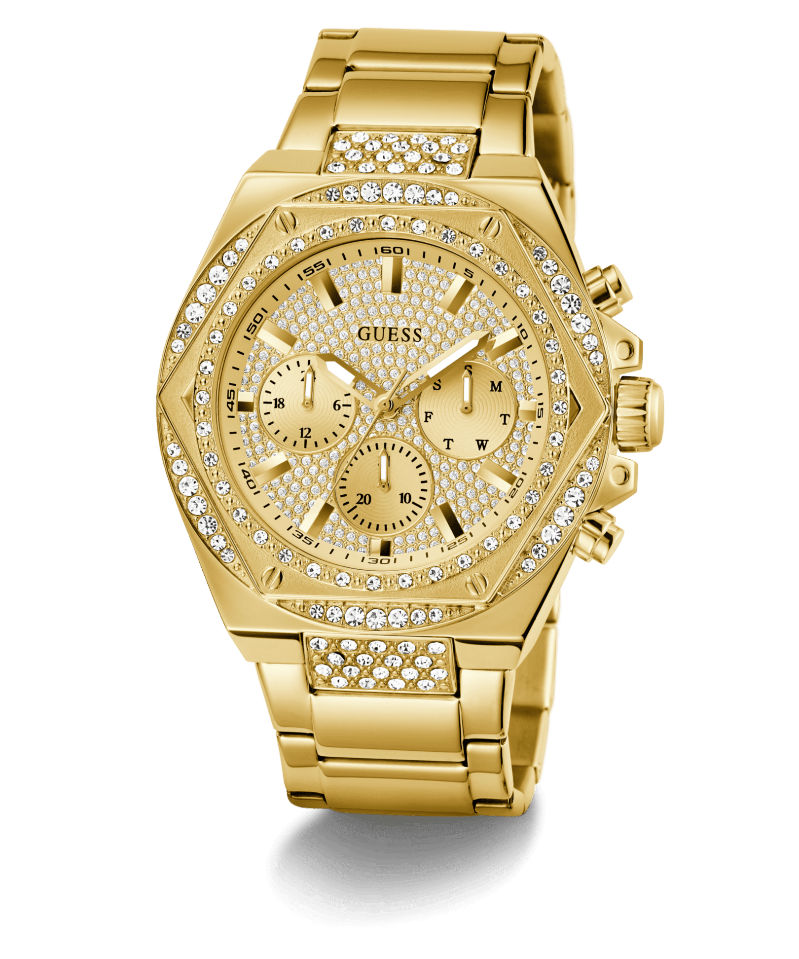 GUESS Men's Gold Tone Multi-function Watch GW0899G2 Watches Guess 