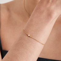 Ania Haie Gold Orb Rose Quartz Chain Bracelet Bracelets Ania Haie 