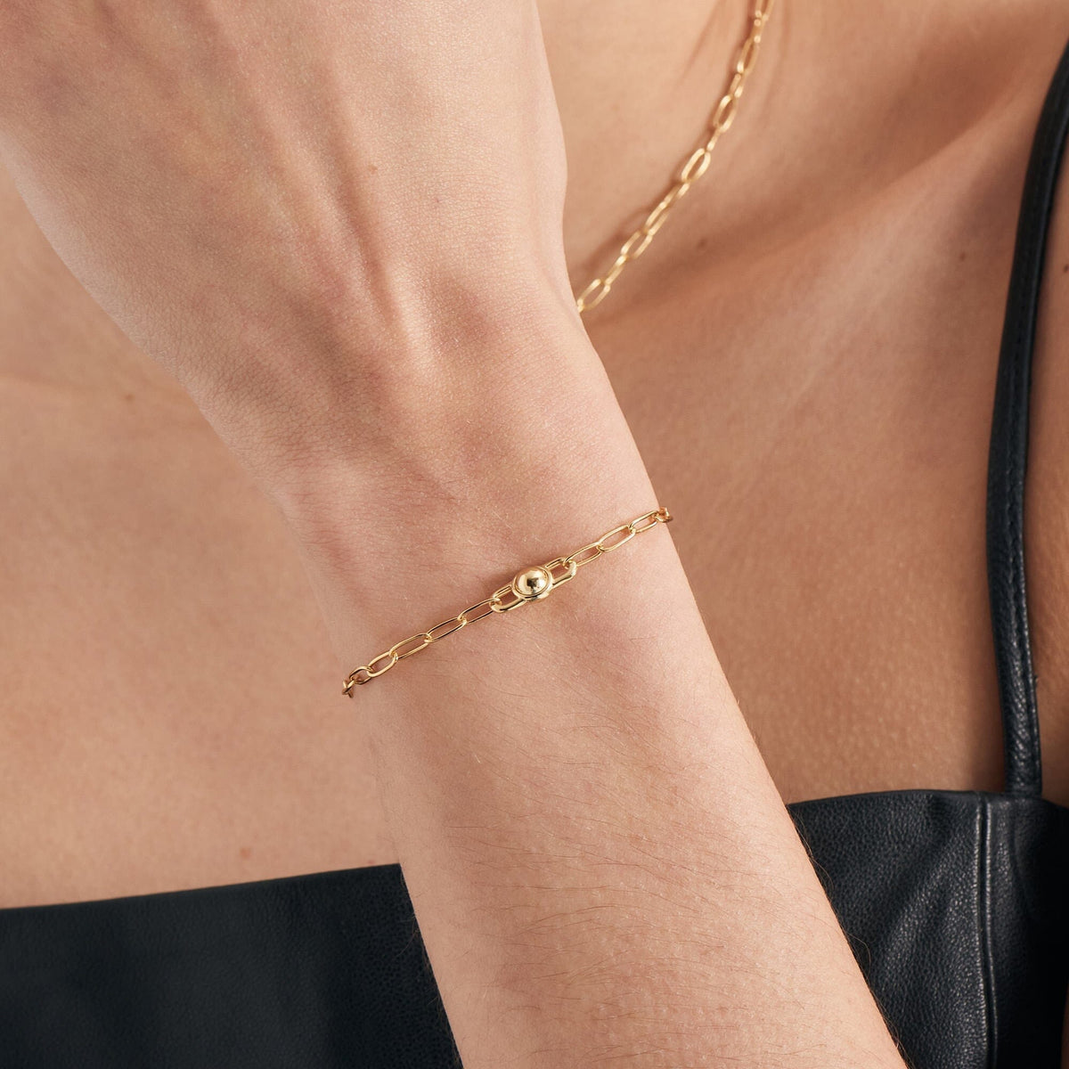 Ania Haie Gold Orb Link Chunky Chain Bracelet Bracelets Ania Haie 