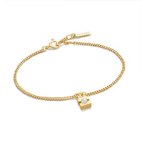 Ania Haie Gold Pearl Padlock Bracelet Bracelets Ania Haie 