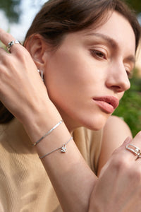 Ania Haie Silver Pearl Padlock Bracelet Bracelets Ania Haie 