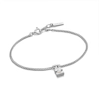 Ania Haie Silver Pearl Padlock Bracelet Bracelets Ania Haie 